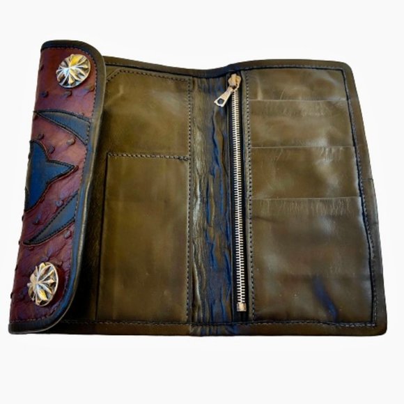 Travis Walker Vintage 90's Exotic Leathers Wallet Cross Design - Picture 13 of 16